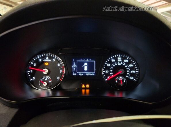 5XYPHDA55GG104058 2016 KIA SORENTO Purple Вид щитка приладів