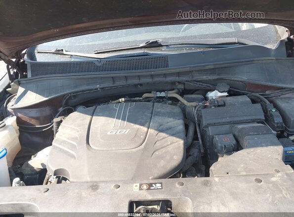 5XYPHDA55HG200791 2017 KIA SORENTO Maroon Rear view