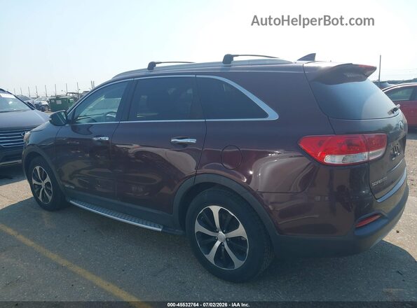 5XYPHDA55HG200791 2017 KIA SORENTO Maroon 360 interior view
