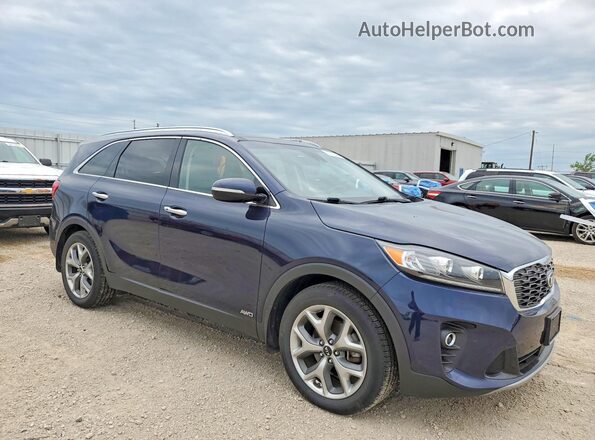 5XYPHDA55KG609588 2019 KIA SORENTO Blue Front right
