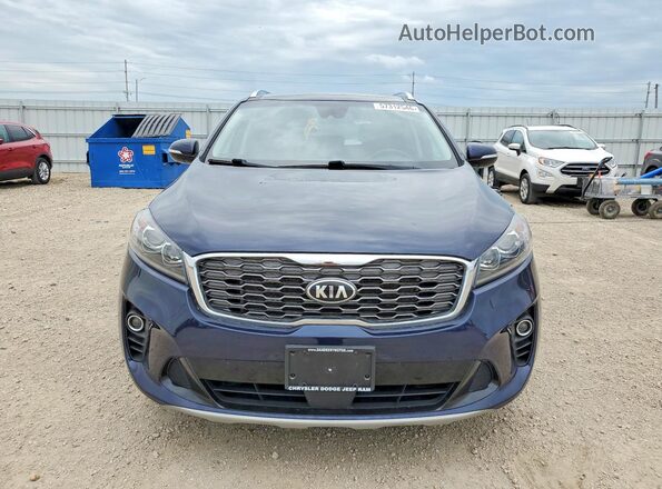 5XYPHDA55KG609588 2019 KIA SORENTO Blue Front view