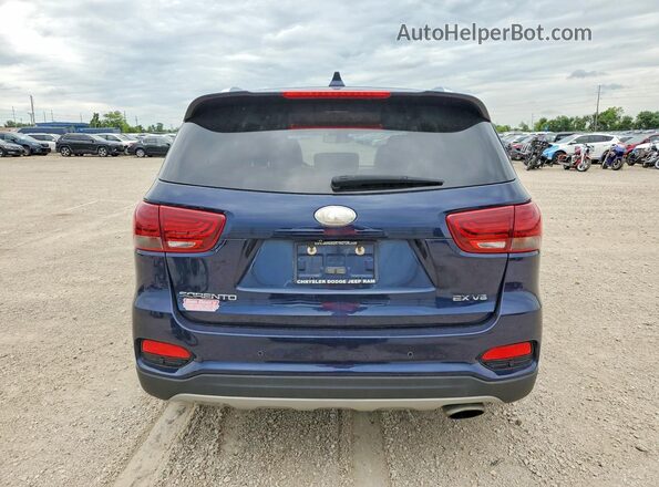5XYPHDA55KG609588 2019 KIA SORENTO Blue Rear view