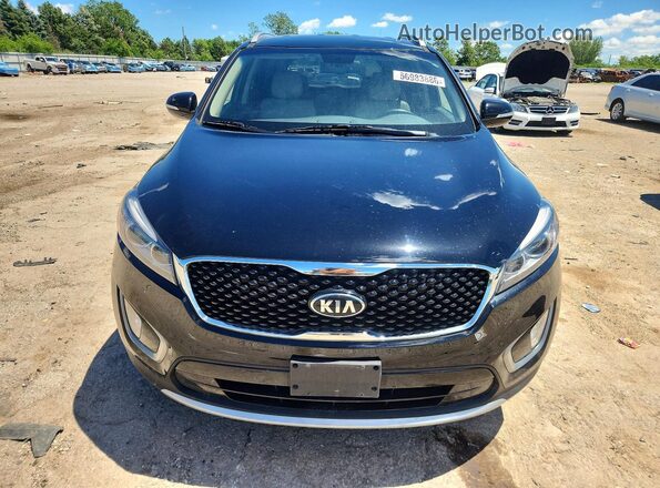 5XYPHDA56GG001828 2016 KIA SORENTO Black Вид спереду
