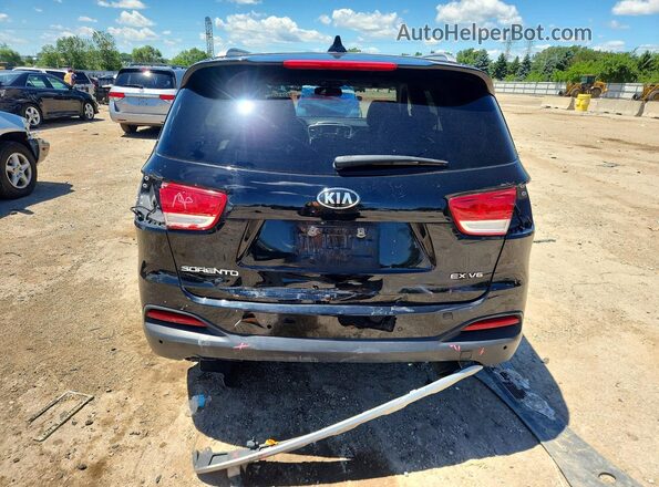 5XYPHDA56GG001828 2016 KIA SORENTO Black Вид ззаду