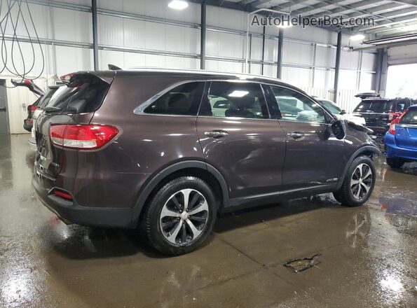 5XYPHDA56HG305159 2017 KIA SORENTO Коричневый Задняя правая четверть
