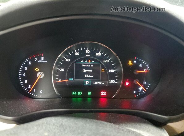 5XYPHDA56HG305159 2017 KIA SORENTO Коричневый Вид щитка приборов