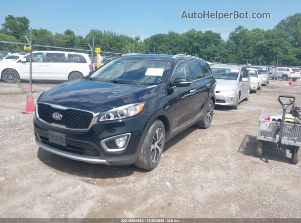 5XYPHDA57GG004690 2016 KIA SORENTO Black Առջևի ձախ երեք քառորդ տեսարան