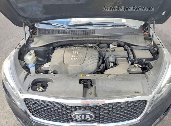 5XYPHDA58GG133683 2016 KIA SORENTO Black Вид задньої частини салону