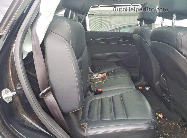 5XYPHDA58HG229119 2017 KIA SORENTO Black Rear seats view
