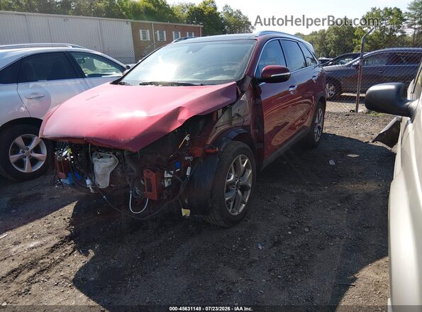 5XYPHDA58KG593418 2019 KIA SORENTO Red Առջևի ձախ երեք քառորդ տեսարան