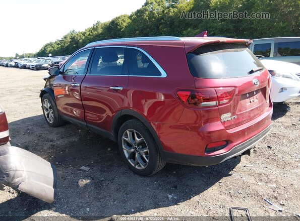 5XYPHDA58KG593418 2019 KIA SORENTO Red Հետևի ձախ