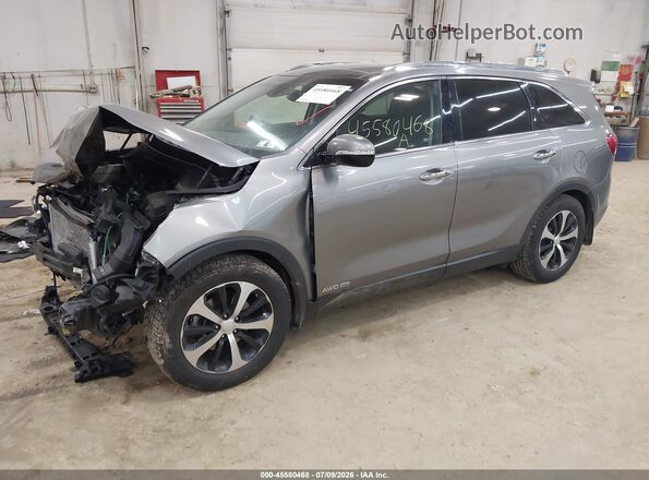 5XYPHDA59JG411563 2018 KIA SORENTO Серебряный Передняя левая четверть