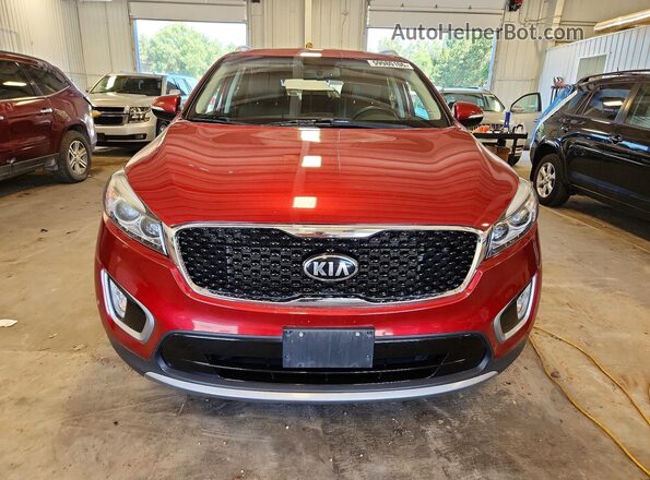 5XYPHDA5XHG337838 2017 KIA SORENTO Red Դիմացի տեսք