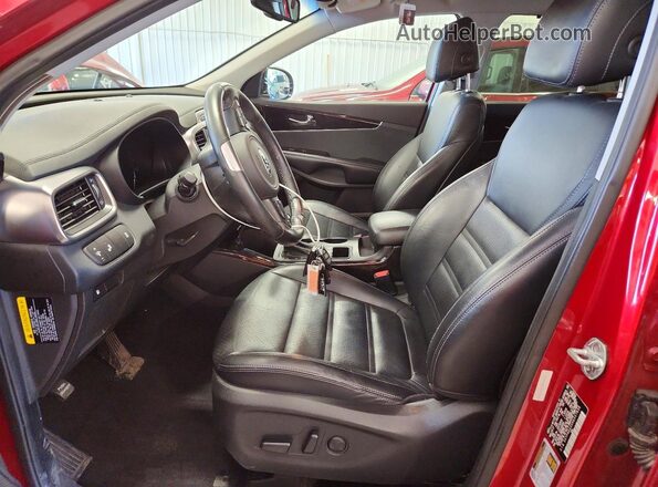 5XYPHDA5XHG337838 2017 KIA SORENTO Red Սալոնի դիմացի տեսք