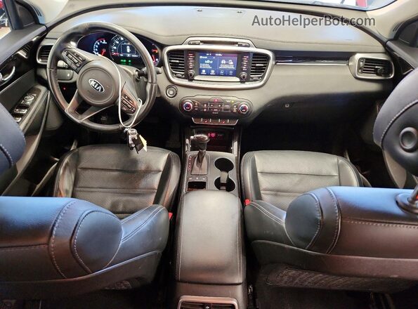 5XYPHDA5XHG337838 2017 KIA SORENTO Red Առջևի վահանակի տեսք