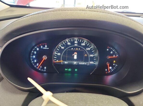 5XYPHDA5XHG337838 2017 KIA SORENTO Red Սարքավորումների վահանակի տեսք