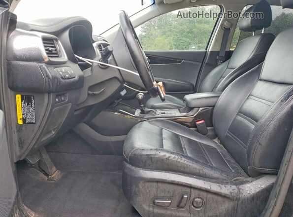 5XYPHDA5XJG366133 2018 KIA SORENTO Black Widok wnętrza z przodu