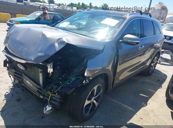 5XYPHDA5XJG430011 2018 KIA SORENTO Gray Передня ліва чверть