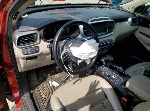 5XYPHDA5XLG673336 2020 KIA SORENTO Red Dashboard view