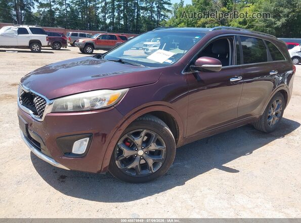 5XYPK4A52GG120249 2016 KIA SORENTO Фиолетовый Передняя левая четверть