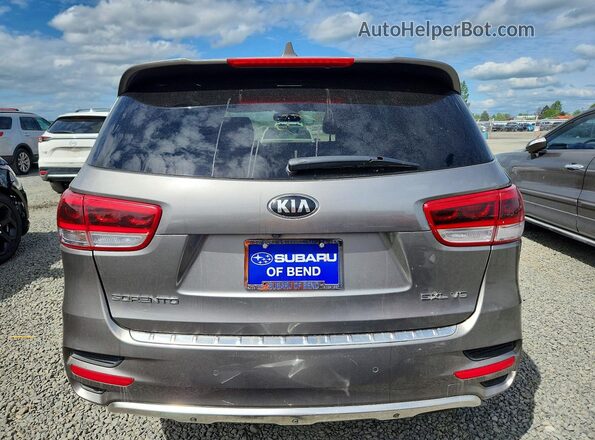 5XYPKDA52GG028400 2016 KIA SORENTO Gray Vista trasera