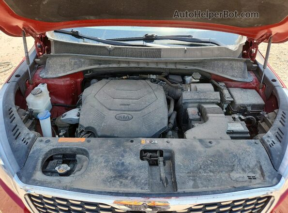 5XYPKDA53LG654841 2020 KIA SORENTO Red Շարժիչի բաժամունքի տեսք