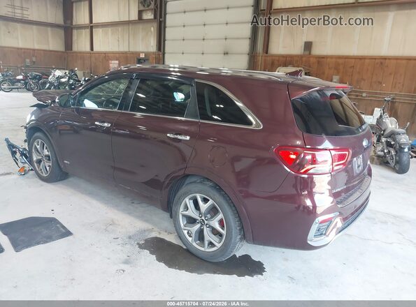 5XYPKDA54KG465713 2019 KIA SORENTO Maroon Tył lewy