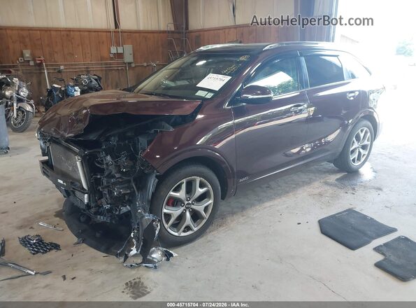 5XYPKDA54KG465713 2019 KIA SORENTO Maroon Przód lewy