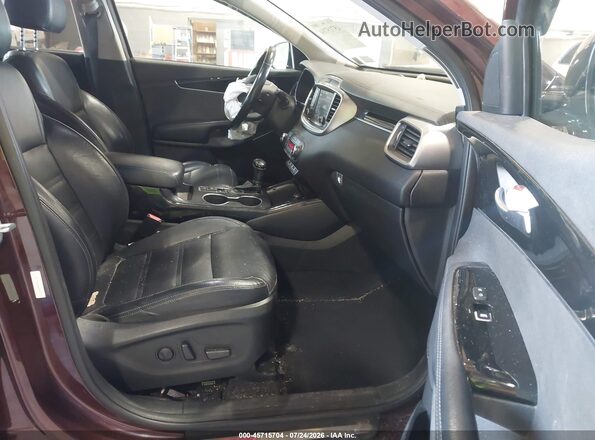 5XYPKDA54KG465713 2019 KIA SORENTO Maroon Widok wnętrza z przodu