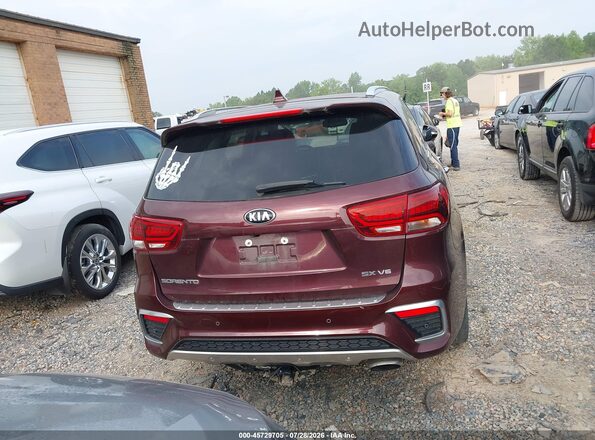 5XYPKDA54KG524484 2019 KIA SORENTO Burgundy 