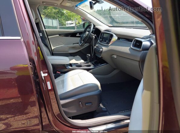 5XYPKDA56GG073873 2016 KIA SORENTO Purple Widok wnętrza z przodu