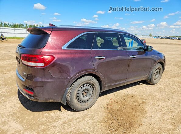 5XYPKDA56GG076885 2016 KIA SORENTO Бордовый Задняя правая четверть