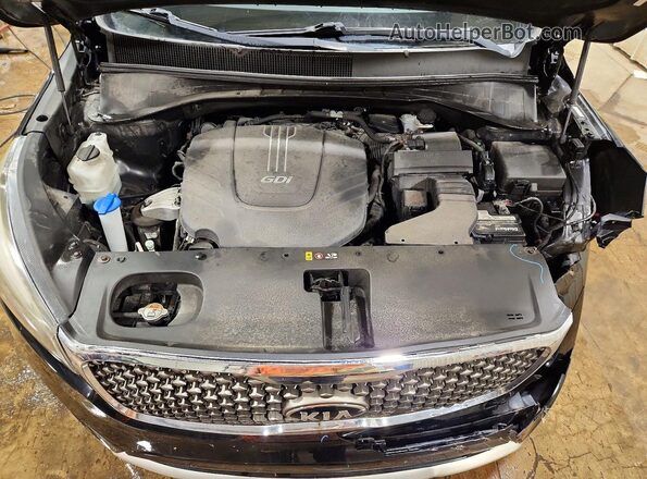 5XYPKDA56HG239584 2017 KIA SORENTO Black ძრავის განყოფილების ხედი