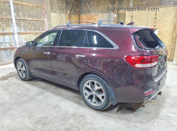 5XYPKDA57GG073347 2016 KIA SORENTO Burgundy Հետևի ձախ