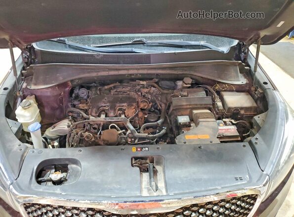 5XYPKDA57GG073347 2016 KIA SORENTO Burgundy Շարժիչի բաժամունքի տեսք