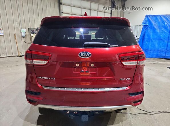 5XYPKDA5XJG413002 2018 KIA SORENTO Красный Вид сзади