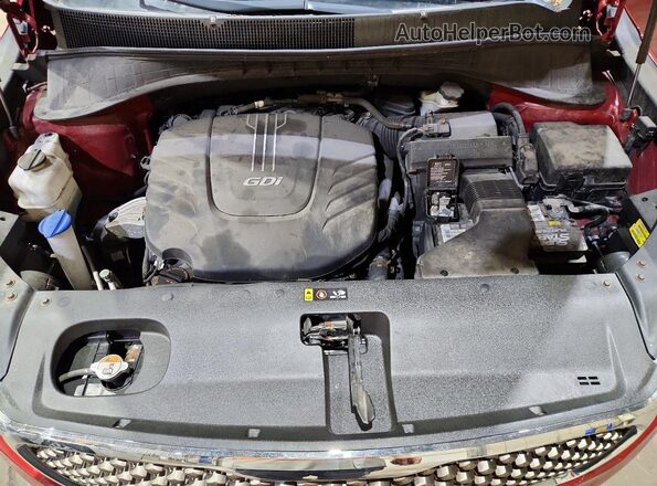 5XYPKDA5XJG413002 2018 KIA SORENTO Красный Вид подкапотного пространства