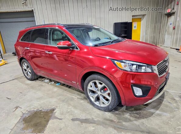 5XYPKDA5XJG413002 2018 KIA SORENTO Красный Передняя правая четверть
