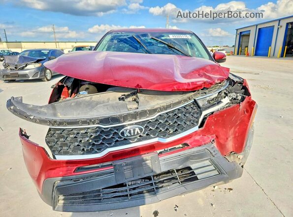 5XYRG4LC3MG028536 2021 KIA SORENTO Burgundy Widok z przodu