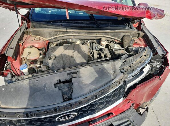 5XYRG4LC3MG028536 2021 KIA SORENTO Burgundy Widok komory silnika