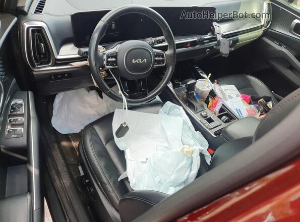 5XYRH4JF7RG255035 2024 KIA SORENTO Red Առջևի վահանակի տեսք