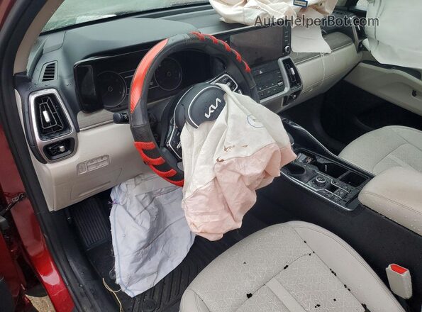 5XYRHDLF0PG225031 2023 KIA SORENTO Бордовый Вид панели приборов