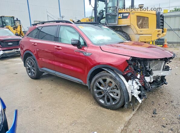 5XYRHDLF0PG225031 2023 KIA SORENTO Бордовый Передняя правая четверть