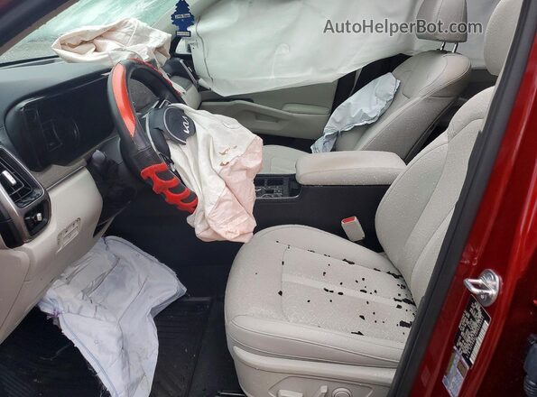 5XYRHDLF0PG225031 2023 KIA SORENTO Бордовый Вид салона спереди