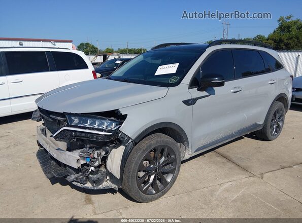 5XYRHDLF2NG152032 2022 KIA SORENTO Gray Front left
