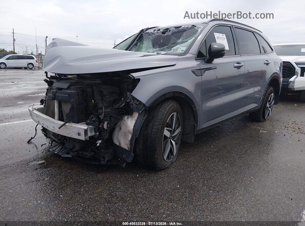 5XYRHDLF4MG064811 2021 KIA SORENTO Blue წინა მარცხენა ხედი სამი მეოთხედიდან