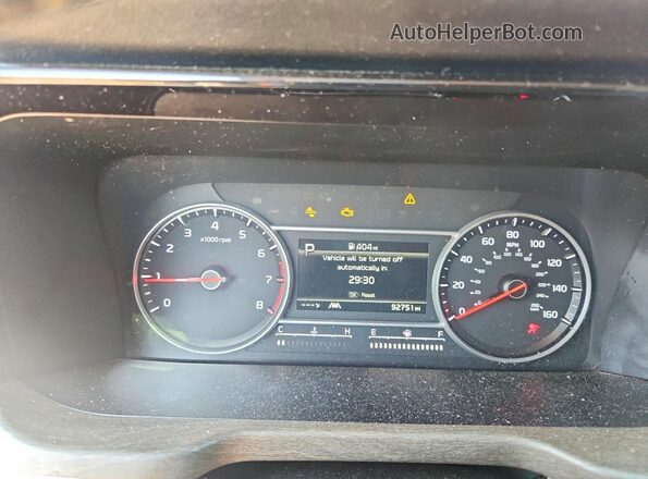 5XYRHDLF5NG094000 2022 KIA SORENTO Burgundy Instrument cluster view