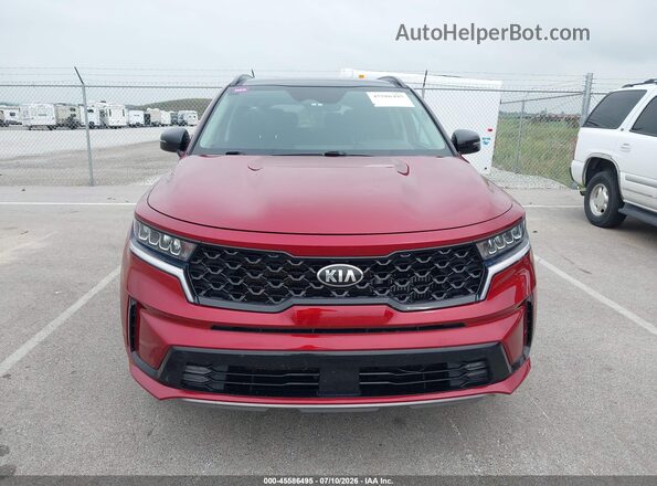 5XYRHDLF7MG032791 2021 KIA SORENTO Red Instrument cluster view
