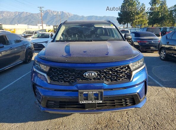 5XYRHDLFXMG057961 2021 KIA SORENTO Blue Widok z przodu