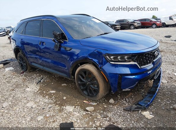 5XYRK4LF1MG044887 2021 KIA SORENTO Blue Front view